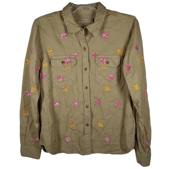 Artisan de Luxe Jackets & Blazers - Artisan de Luxe Embroidered Button Front Jacket size Medium